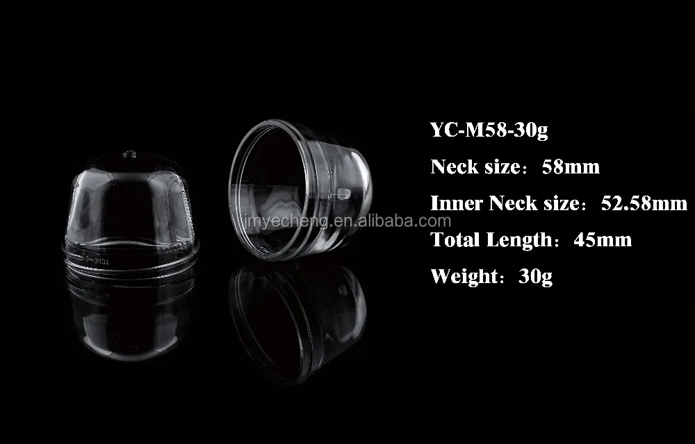 58mm Neck 30g for cosmetic plastic bottle China suppliers PET preform