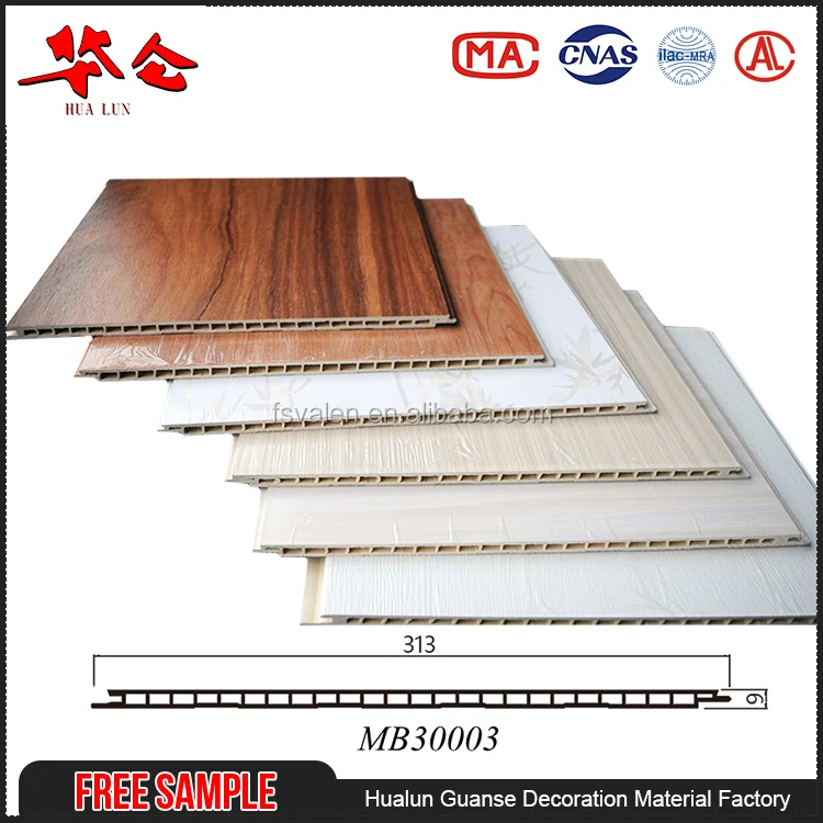 
free sample cheap pvc wainscoting hotel interior wall panel designs 