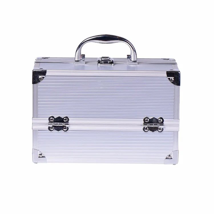 
Travelling Makeup Up Box OEM ODM Vanity Cosmetic Bag Aluminum Makeup Expandable Train Case 