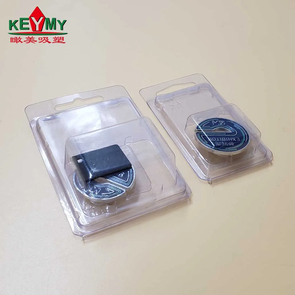 Custom plastic blister card clamshell for metal rpdocuts in Shenzhen, PVC blister card packaging