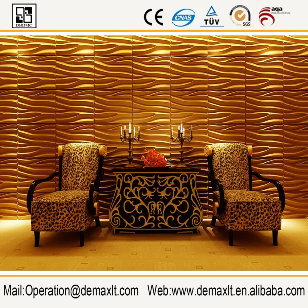 Demax brand 3D design Foam Wall paper for house decoration