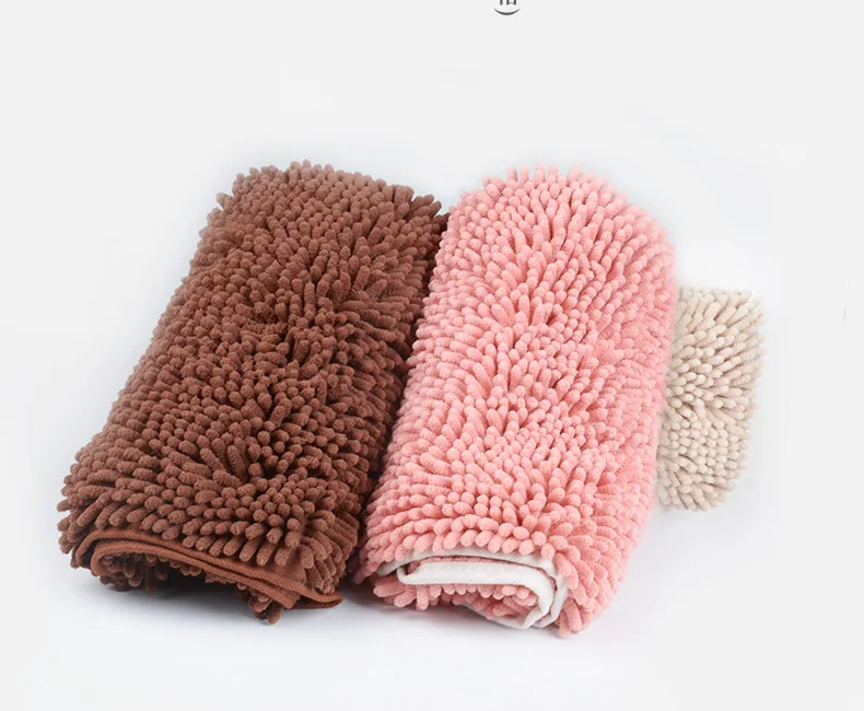 Soft Fiber Pet Wash Cloth Ultra Absorbent Bath Towel For Dog Cat Bathing supplies