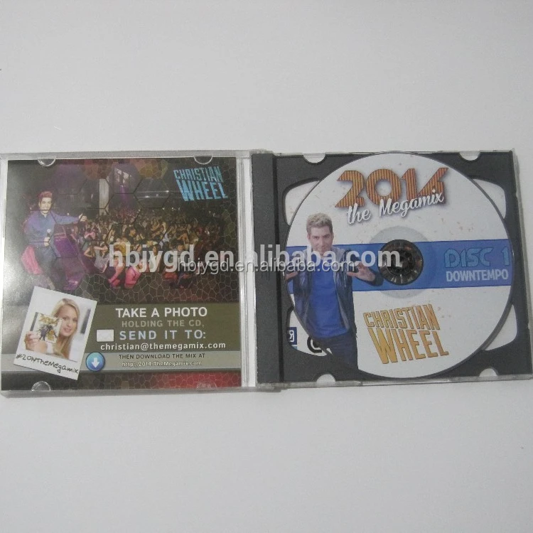 Двойной футляр для драгоценностей компакт-дисков, черный лоток для компакт-дисков, передняя и задняя бумажная крышка 157 г/м2, термоусадочная упаковка.