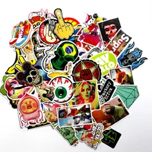 50pcs 2016 Random Mixed Stickers for Snowboard Skateboard Car Fridge Laptop Luggage DIY Styling Vinyl Decal