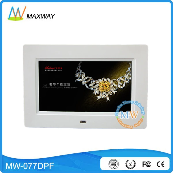 маленький размер батарейках цифровая фоторамка 7 дюймов с видео петли