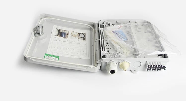 Waterproof Mini FTTH Fiber Optic Joint Box for 12pcs Adapter or 1pcs 1x8 LGX Optical Splitter