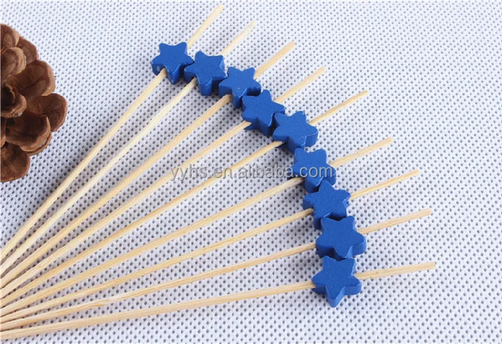 Одноразовые пищевые натуральные высококачественные бамбуковые палочки для фруктов шампуры