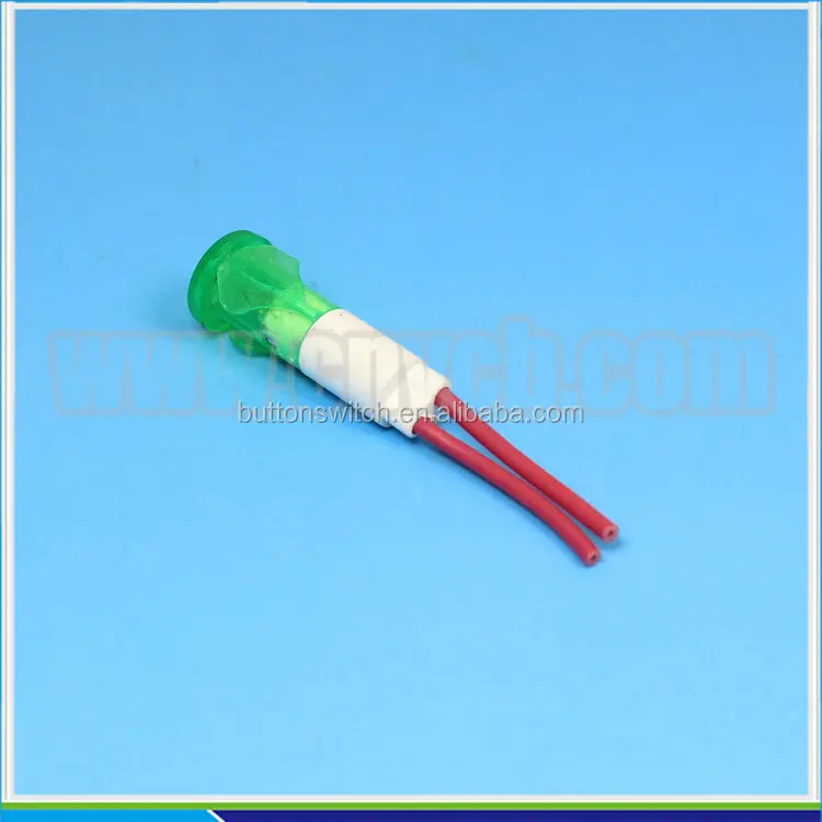 ZS74 10mm machine 110V 120V plastic led docrator signal lamp with 20cm cable signal lamp