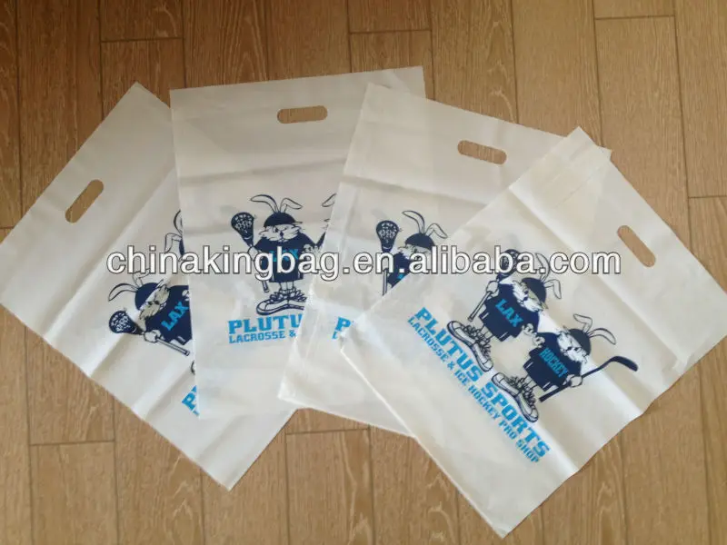 die cut plastic bag shoper bag