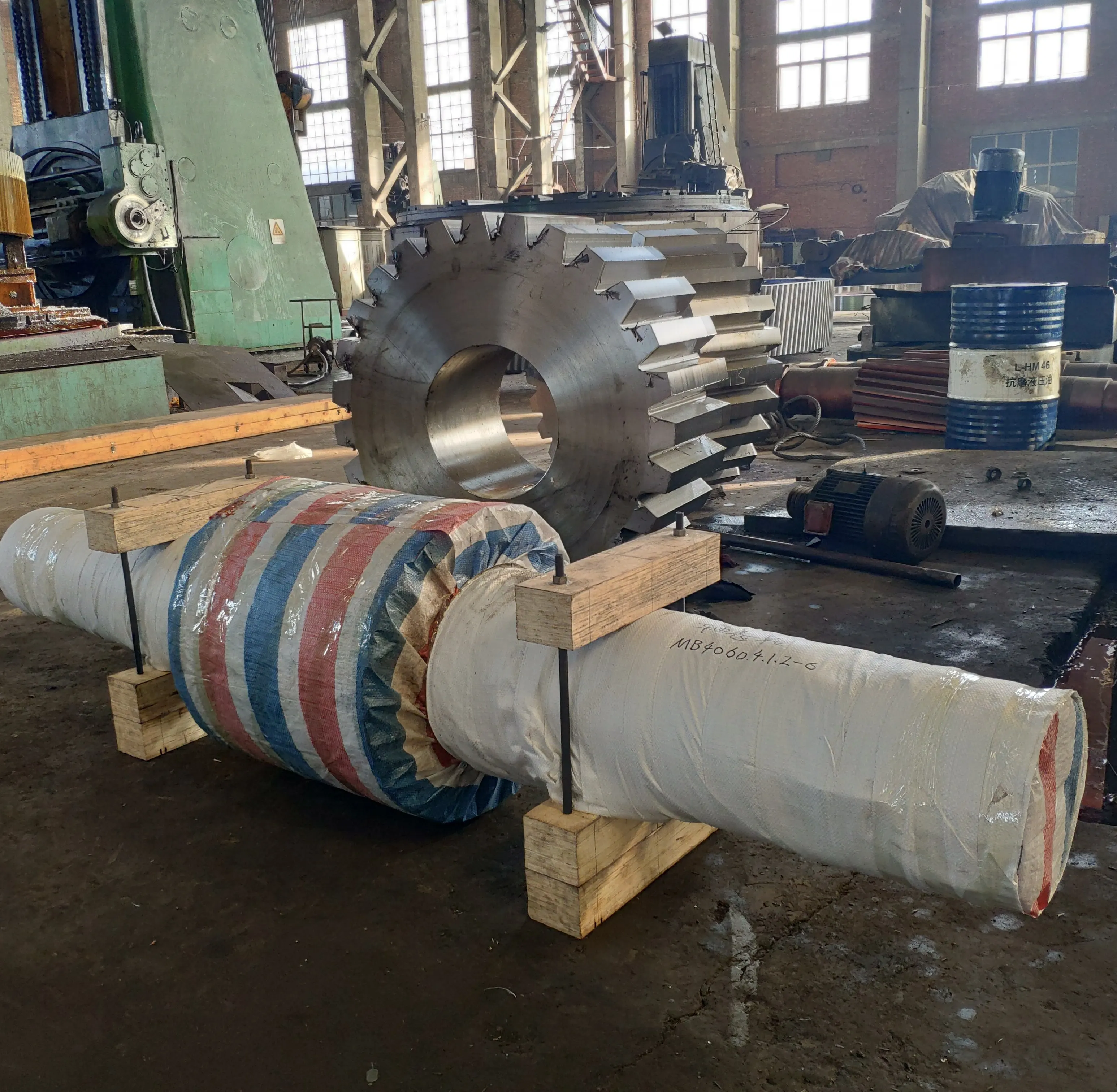 Cnc Lathe Machining Forging Steel Rotary Kiln Double-helical Customized Main High Grade Custom Materials Gear Shaft Key Material