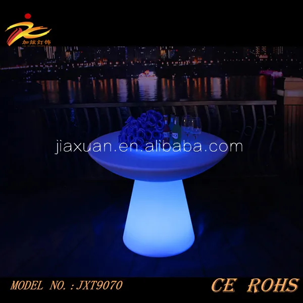 
CE&ROHS PE plastic furniture color changing led glass bar table for bar,party ects 