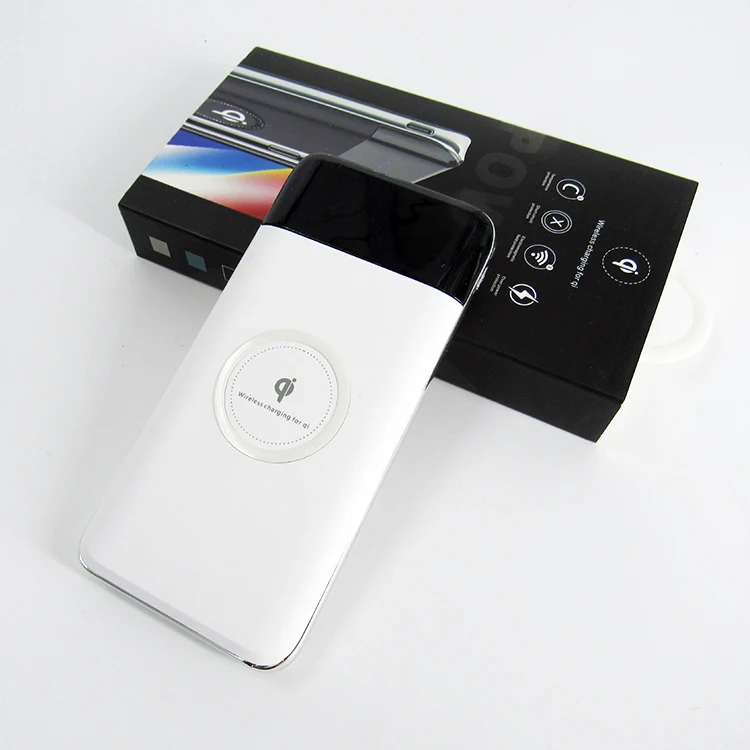 
High-Speed Wireless Power Bank with LED Digital Display, 10000mAh Power Bank For iPhone X, Qi Wireless Power Bank Charger 