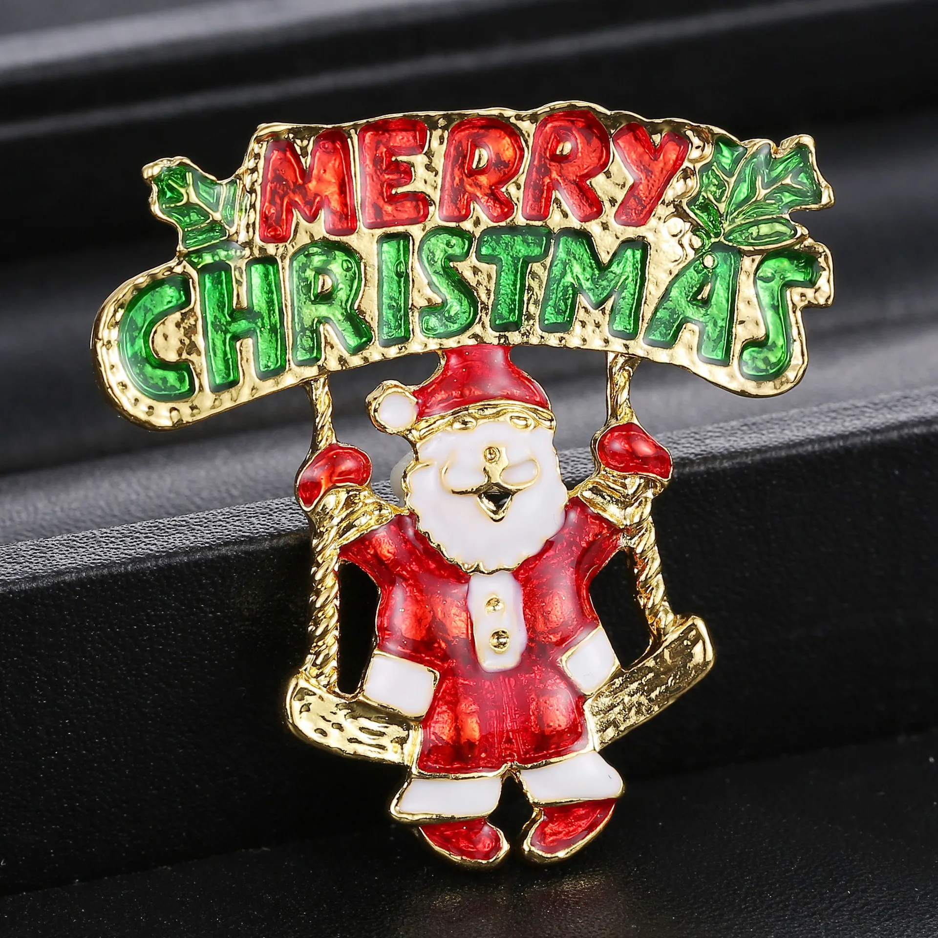 Promotional New design Christmas gift Custom enamel pin Festival Ornaments cartoon brooches