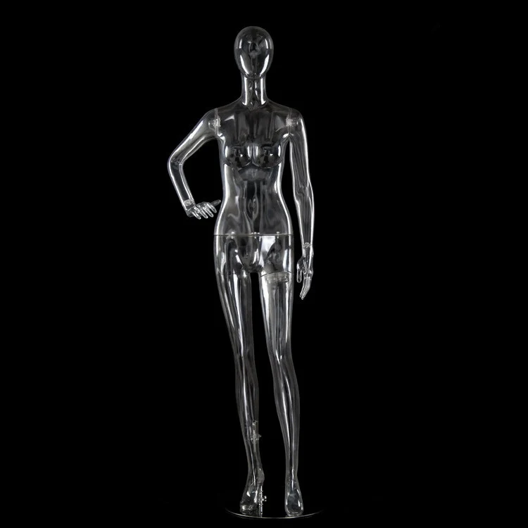 top level female transparent mannequin for lingerie display