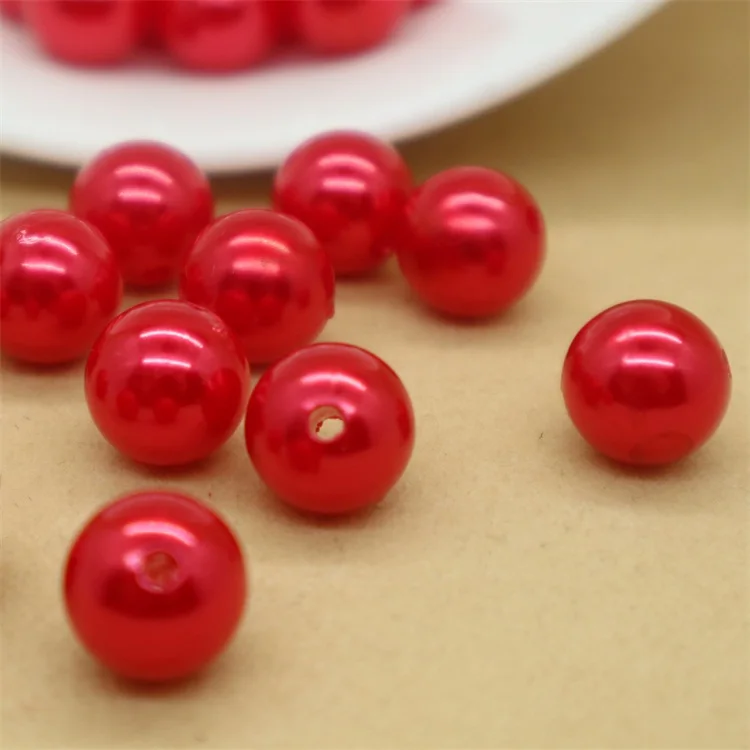 Hot sale 8mm round abs plastic pearls for decoration