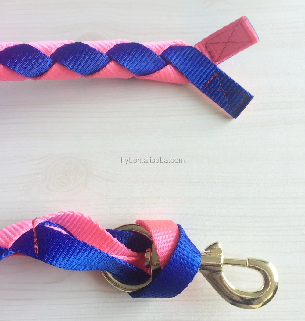 Braided Webbing Two Tone Color Horse Lead