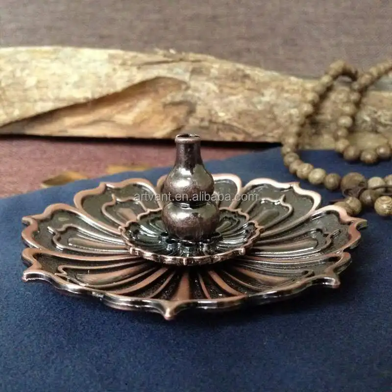Buddha Supplies Lotus Shape Incense Burner Incense Holder Seven Hole Incense Holder Antique Oil Burner