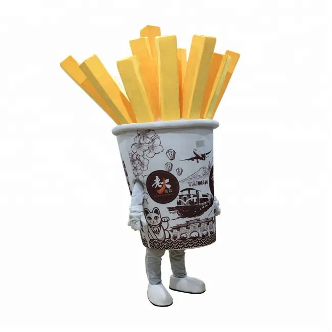 
Customized adult unisex Food French fries mascot costumes 