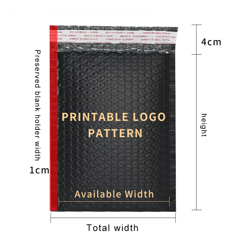 Black Big size  bubble film poly mailer bag