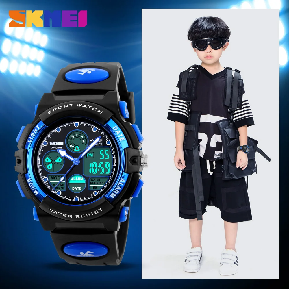 Skmei 1163 kid sport watch waterproof boy wristwatch black fashion custom logo