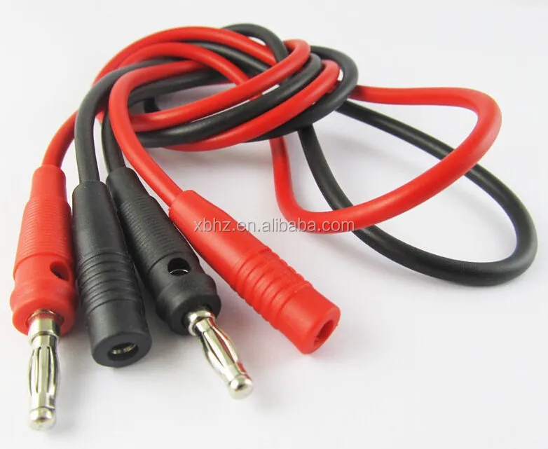 4mm Banana Plug Male to Female Jack Test Lline Silicone Cable jumper wire