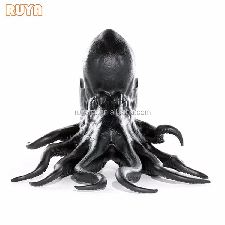 Fibreglass furniture designer animal octopus chair carbon finishing with leather gaming room decor