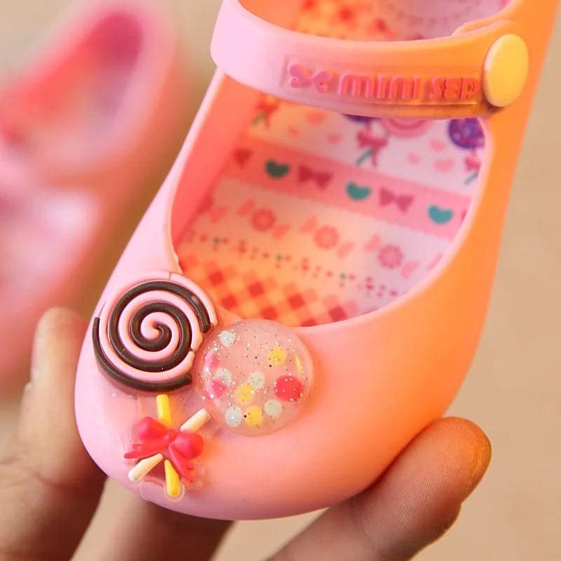 Lollipop cream smell 3 colors kids girl mini melissa jelly shoes