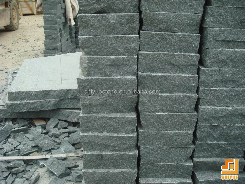 
G612 Granite cobblestone cube stone for sale 