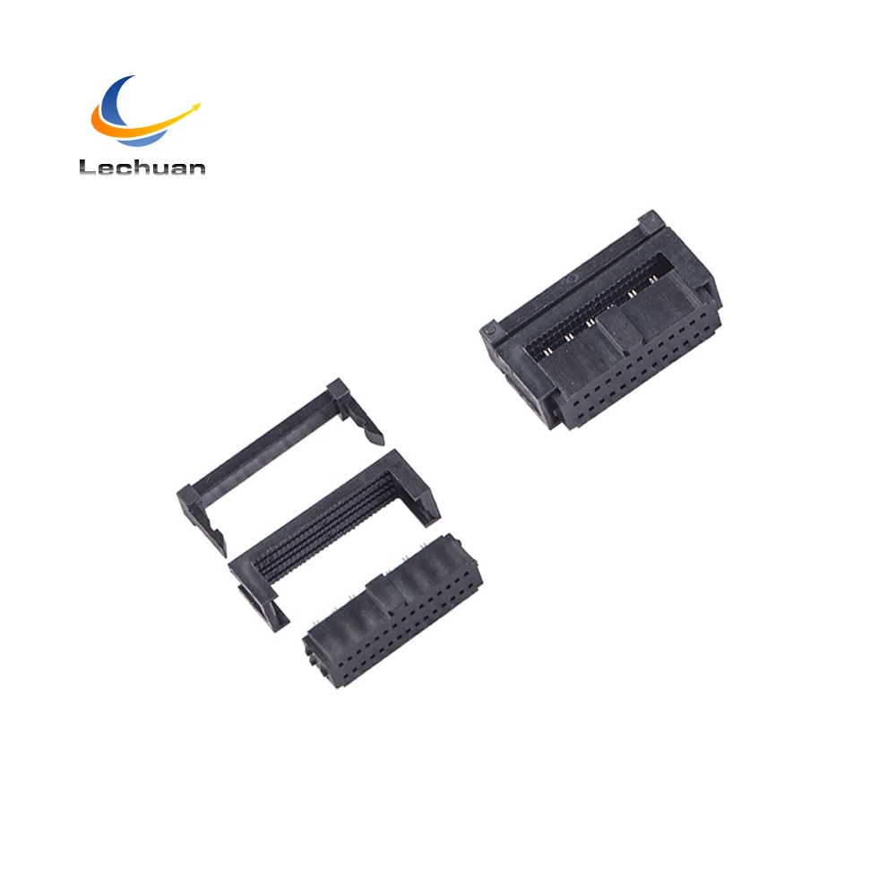 20Pin IDC Socket Connector 1.27mmX2.54mm Pitch with Strain relief