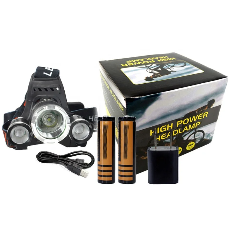 T3033-4 High Power Head Torch Rechargeable Sensor Camping Headlamp