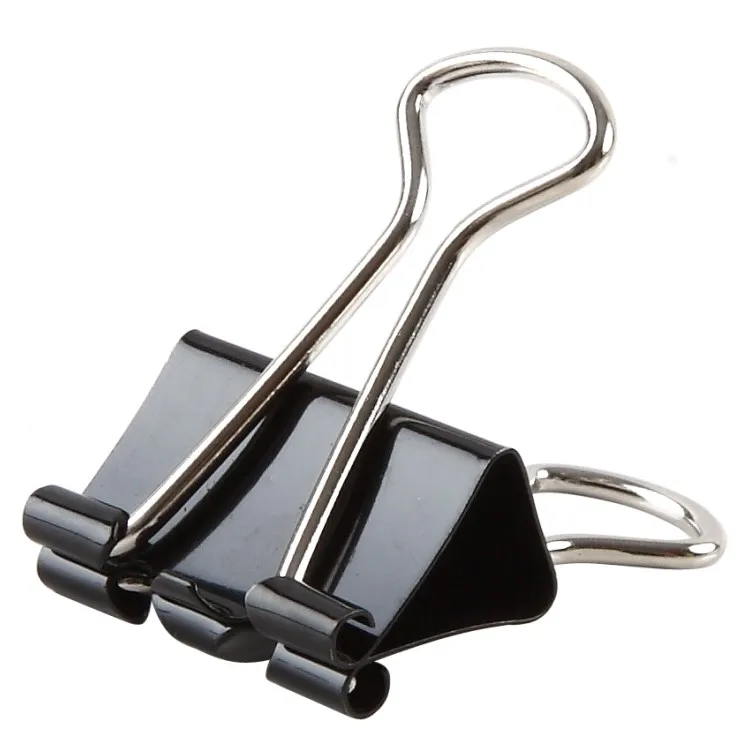 Comix black strong clip rust resistant metal 50 mm 1#  binder clips