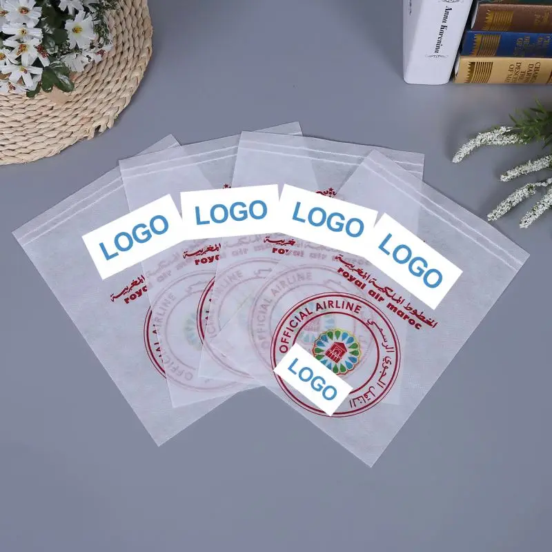 Custom universal disposable non woven airline taxi train car bus seat advertising headrest cover