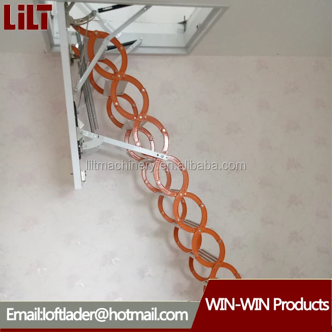 household loft ladder,magnesium-titanium folding attic stairs attic folding ladder