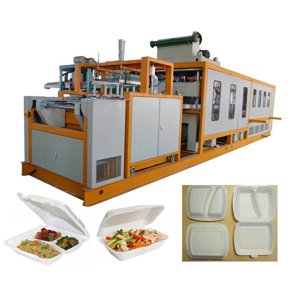 Disposable polystyrene foam take food box production line