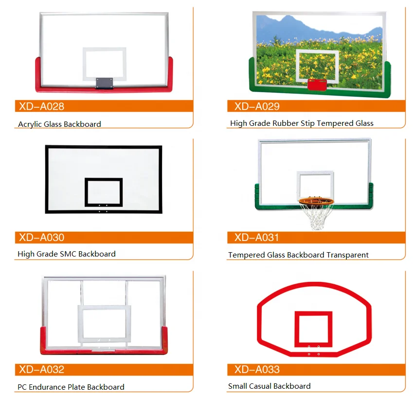 High Quality Safety Tempered  Glass Basketball Stand Backboard
