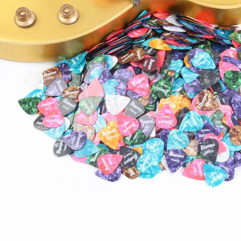 Cheap Wholesale Acrylic Guitar Picks Custom Print Shape Heart Round Cartoon Guitar Pick Sets
