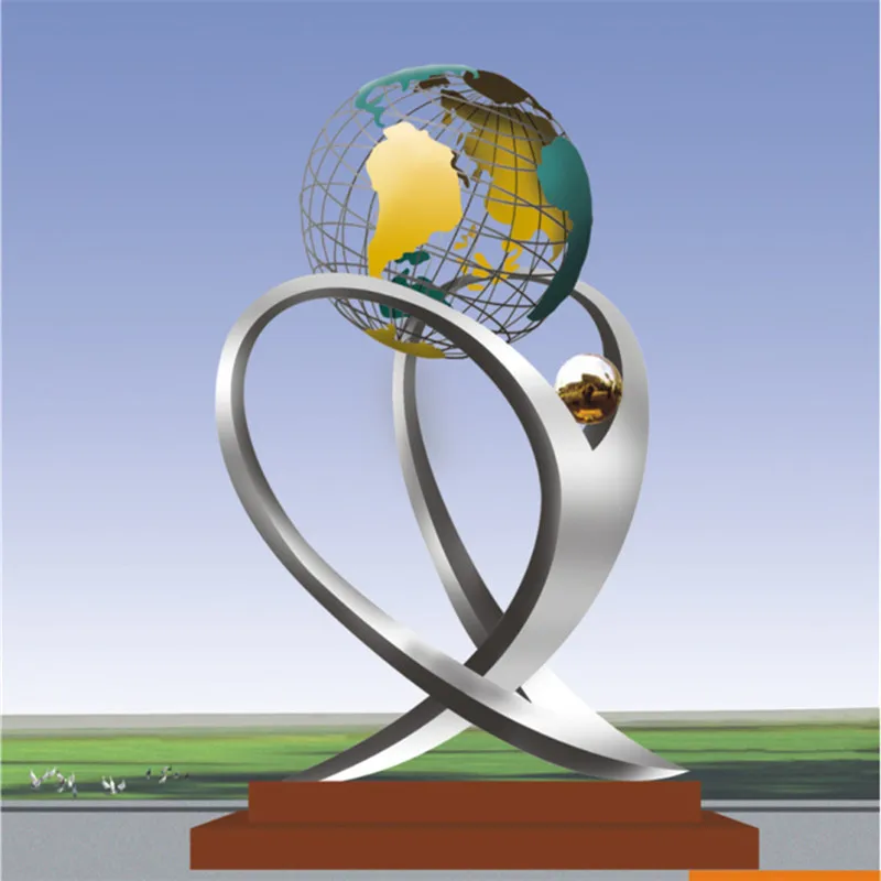 
Наружная большая современная абстрактная садовая скульптура из нержавеющей стали 304 