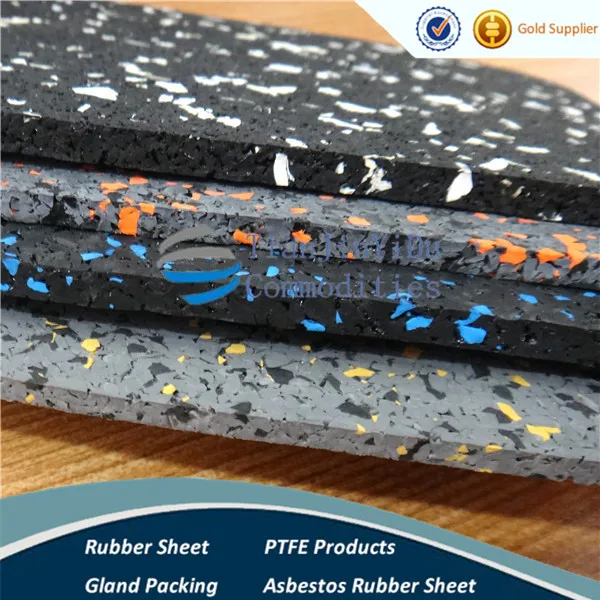 TJYD 2015 Rubber Gym Flooring, Fitness Center Rubber Flooring Roll, Rubber Flooring Tile from Conet with EPDM Granules/Flecks -A