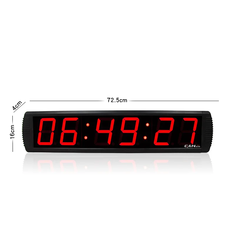 Ganxin 4 Inch Red Color Digital Garage Interval Timer Switch Digital LED Wall Clock with Remote Control