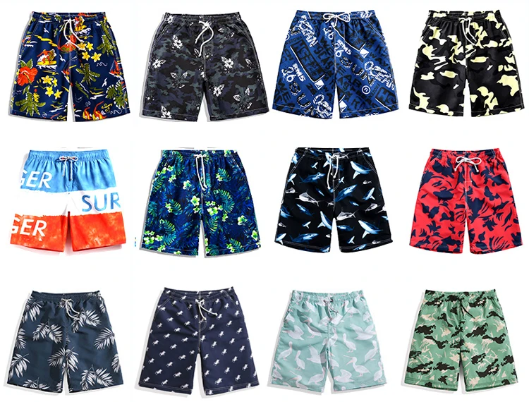 Custom made logo short hawaiian pant men boardshort stretch board shorts quick dry beach shorts swimming trunks for men