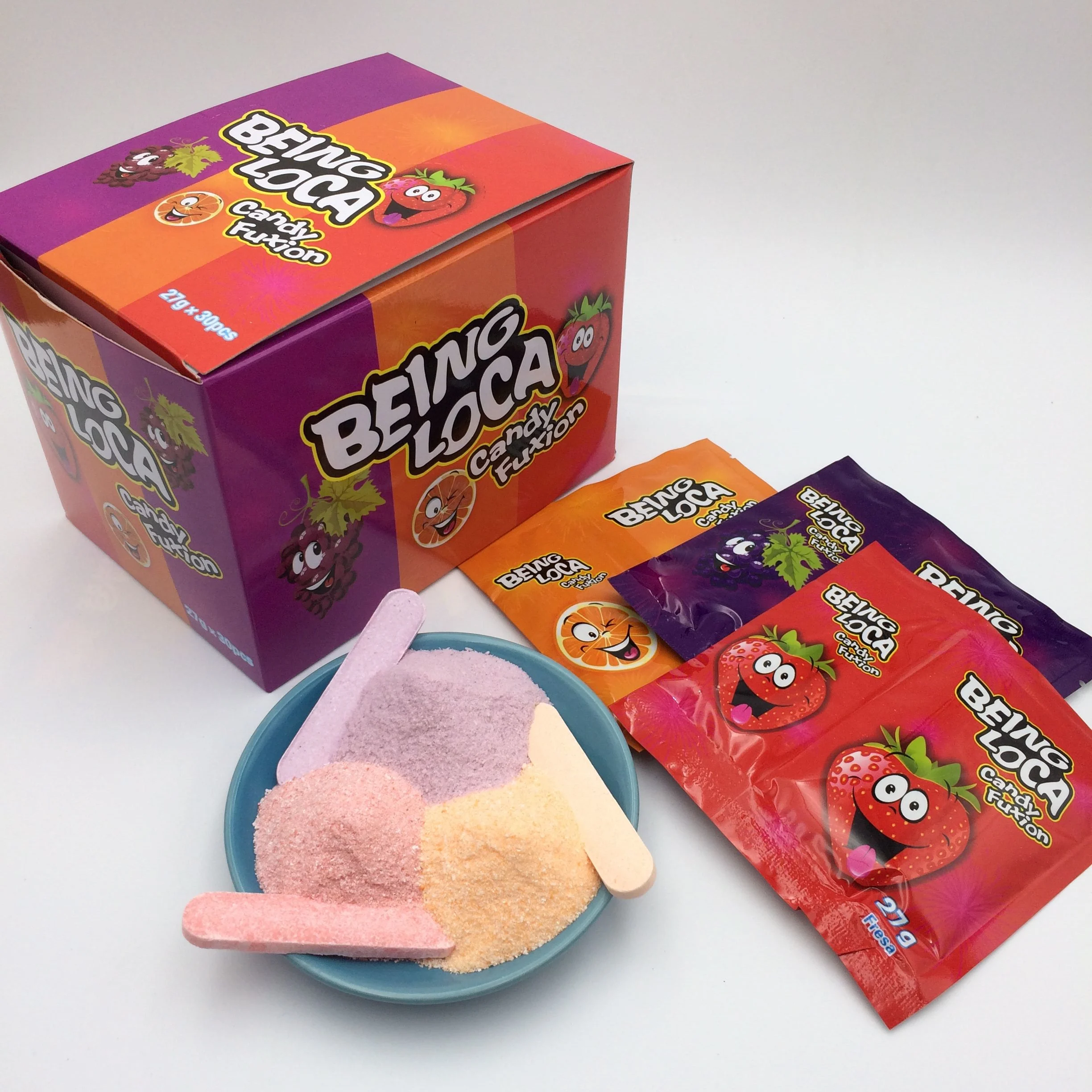 18g Sour candy powder with lollipop candy