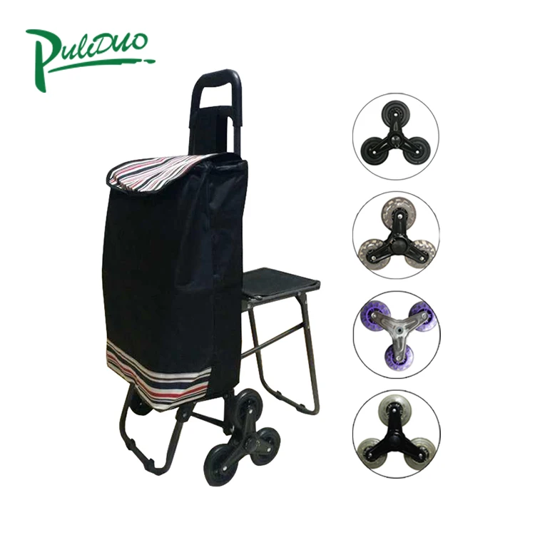 Foldable Custom Foldable Shopping Trolley With Wheel Chair Trolley