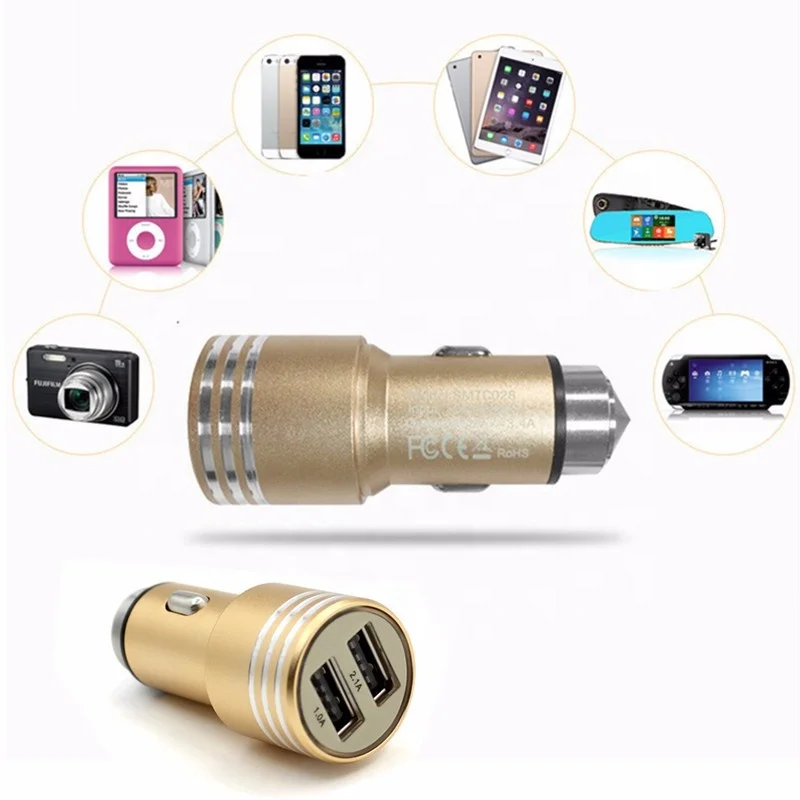 
Best charging mobile phone accessories Dual Usb Car Charger 2 usb Ports Smart chargers 