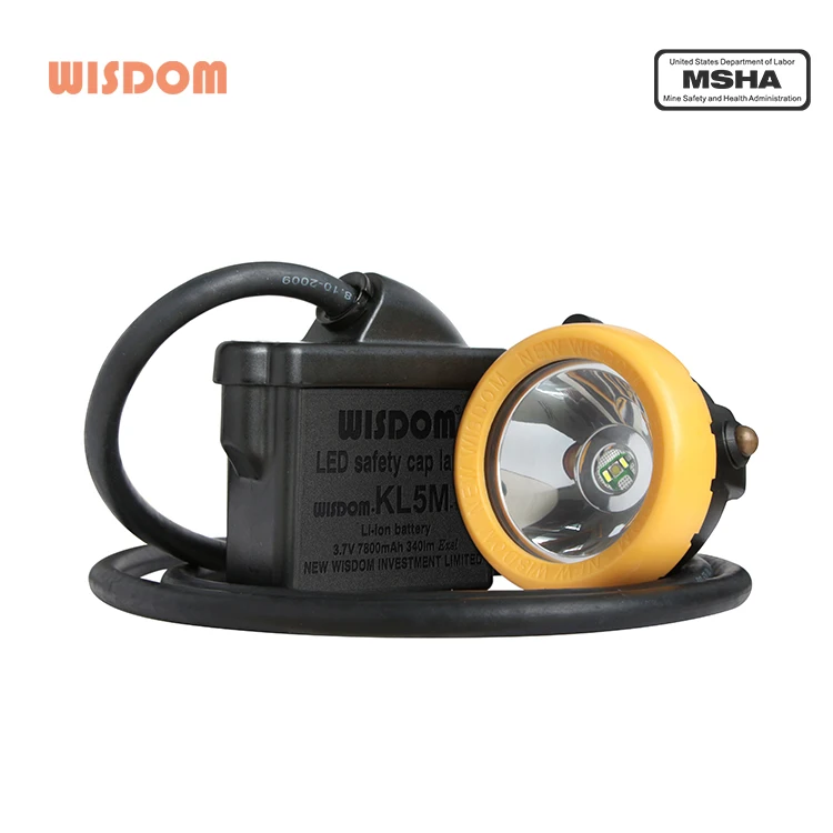 High quality rechargeable led miner light kl5m WISDOM mining led cap lamps