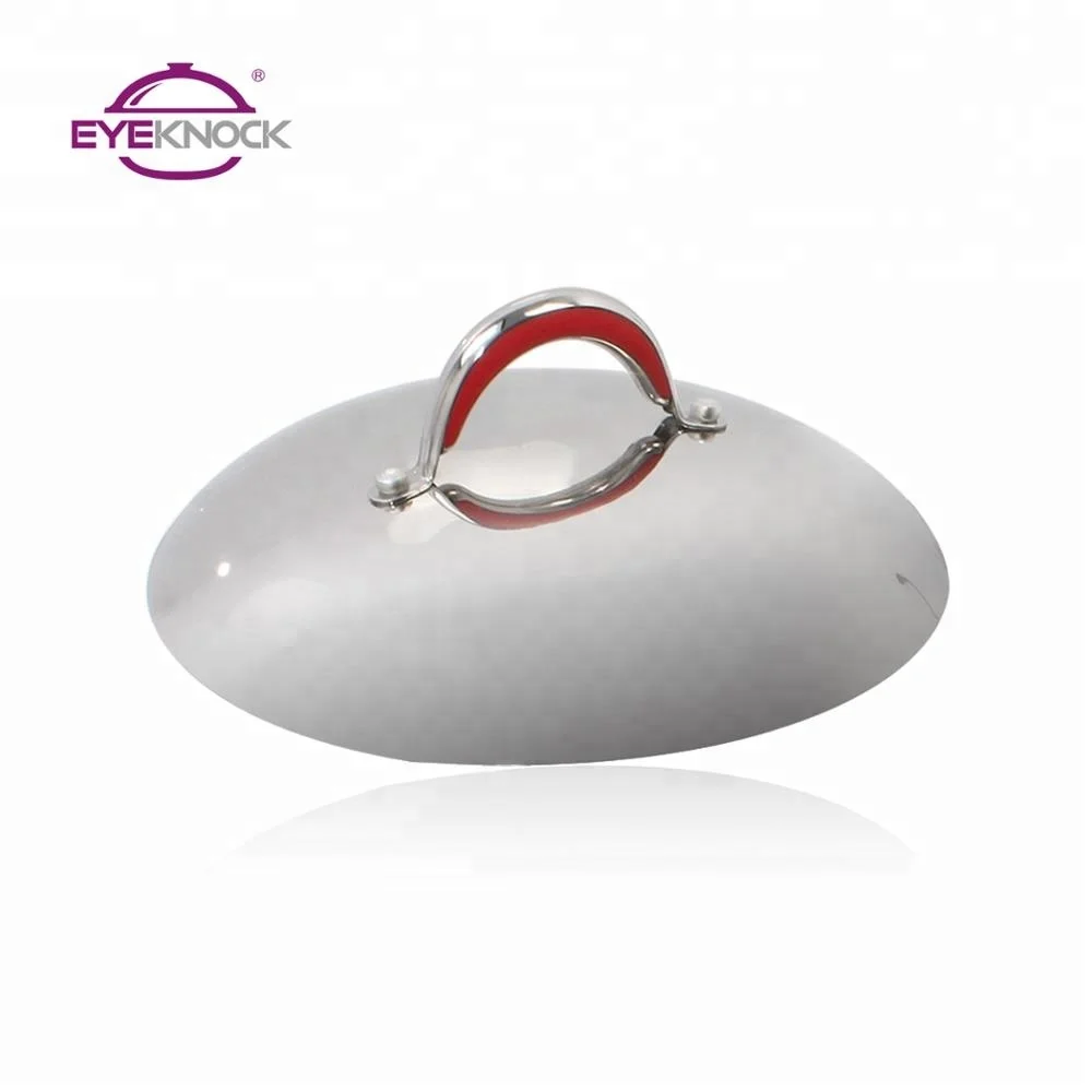 Unique belly shape stainless steel cookware with silicone handle