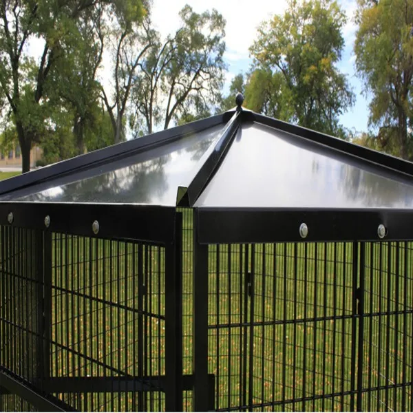 biack powder coated eight sided walk in bird aviary cage