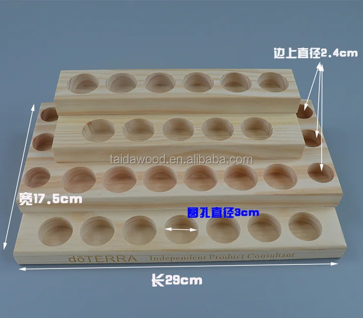 super factory customized wooden essential oil bottle holder, 5-15ml bottle wooden rack