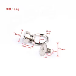 Латунные заклепки Ivoduff, шпильки, винт-крепеж, винт, шпилька, кольцо с круглой головкой, аксессуары для работы с кожей