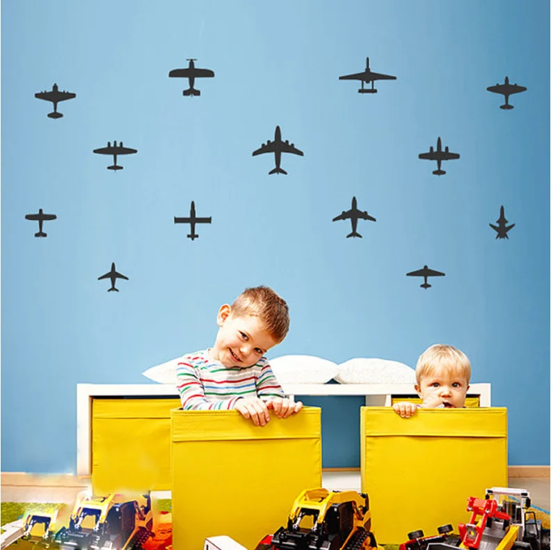 Airplanes Wall Sticker 24 Vinyl Paper Material Home Decoration for Nursery