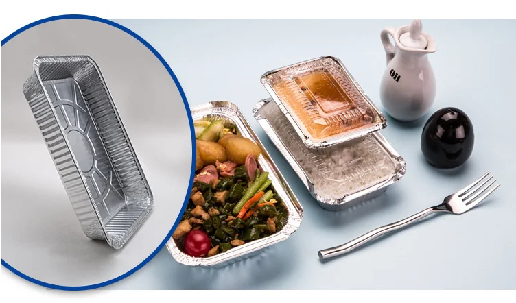 Airline biodegradable containers for lunch disposable aluminum casserole